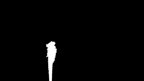 Fountain of black paint like car paint or black oil on white background with Stock Footage