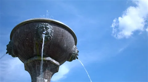 Fountain with blue sky Video stock 40437321