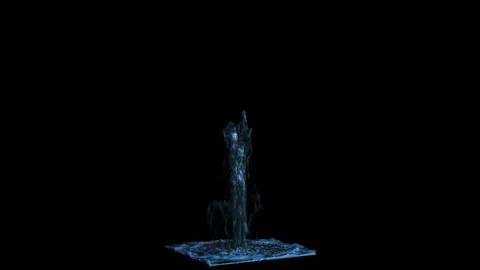 Fountain blue3 Stock Footage 340281236