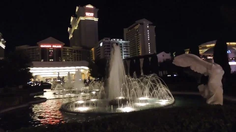 Fountain at Caesars Palace Stock Footage 128213525