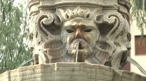 Fountain in Catania Stock Footage 9875957
