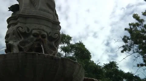 Fountain in Catania Stock Footage 9882284