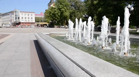 The fountain in the Central square of Kaliningrad Vidéo 49131163