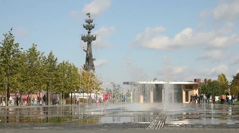 Fountain changing high Stock Footage 45159628