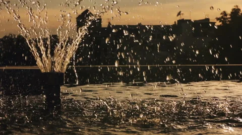 Fountain in the city Stock Footage 39959366