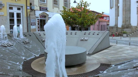 Fountain on city Stock Footage 62470429