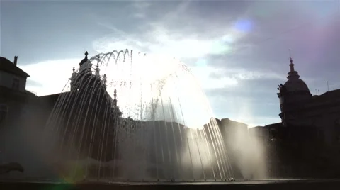 Fountain in the city Stock Footage 62588590