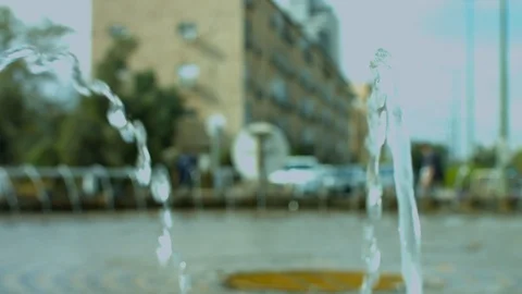 Fountain in a city Stock Footage 113070121
