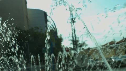 Fountain in a city Stock Footage 113070380