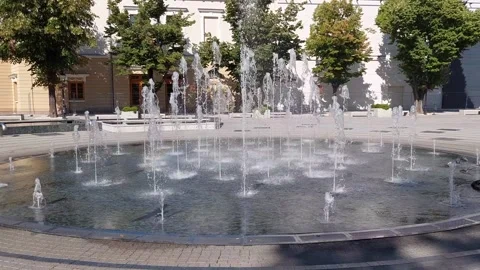 Fountain in the City Video stock 314579608