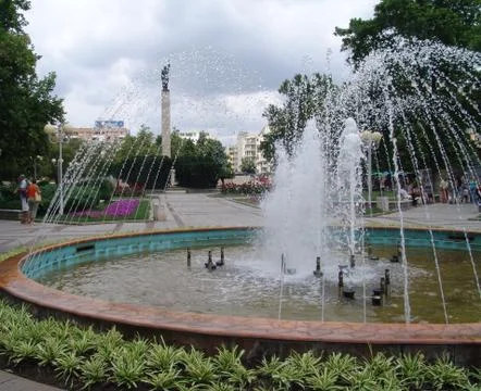 Fountain city Foto stock