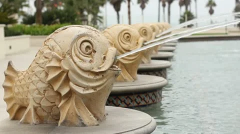 Fountain Close Up Stock Footage 10722225