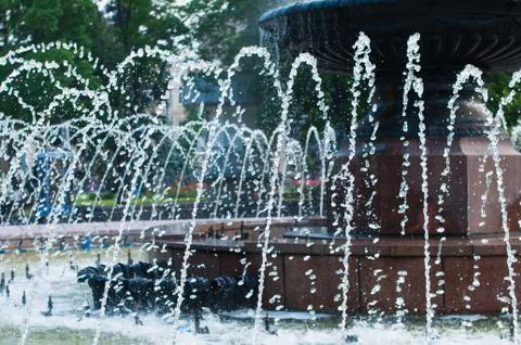 Fountain close up Stock Photos
