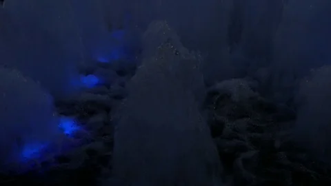 Fountain Colorful Lights Stock Footage 74274239