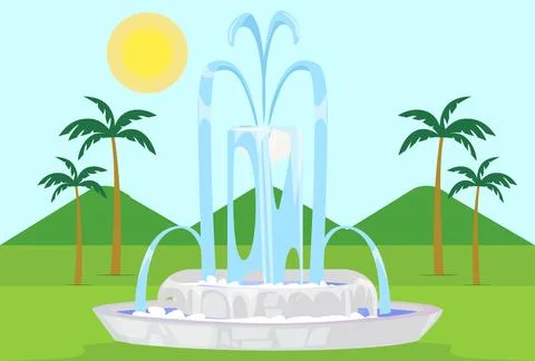 Fountain Concept Illustration Stock Illustration