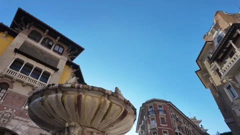 Fountain in Coppedè District Rome Stock Footage 322799319