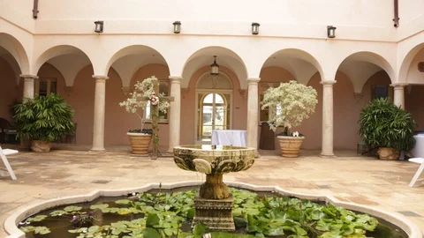 The Fountain In The Courtyard Stock Footage 104795130