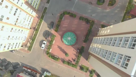 Fountain On The Courtyard Stock Footage 141770008