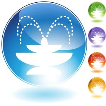 Fountain crystal icon Stock Illustration