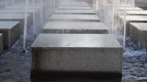 Fountain Cubes Stock Footage 50879829
