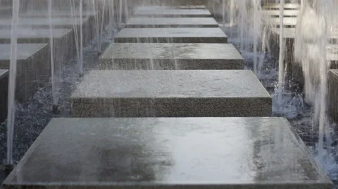 Fountain Cubes Stock Footage 50879949
