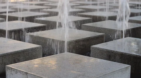 Fountain Cubes Stock Footage 50880222