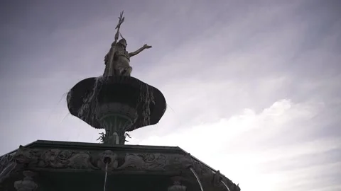 Fountain in Cusco, Peru Stock Footage 130352971