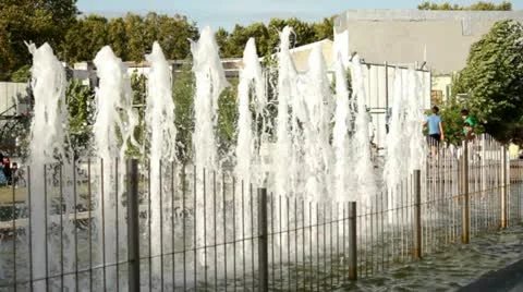 Fountain dancing water Stockbeeldmateriaal 10896551