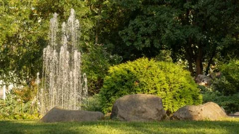 A fountain in Doctor's garden in the center of Sofia, Bulgaria. Photos