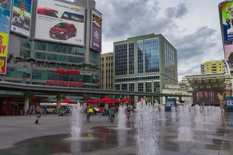 A fountain in downtown Foto stock