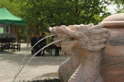 Fountain Dragon Statue Foto stock