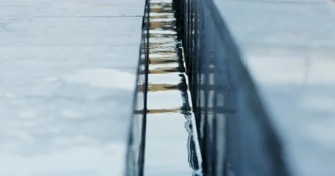 Fountain Drain Channel. Stock Footage 155657298