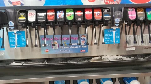 Fountain Drink Machine Stock Footage 152274546