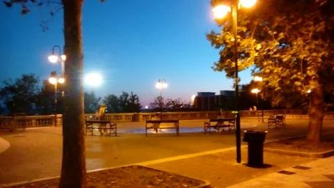 Fountain in the evening Foto stock