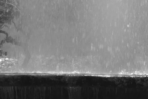 Fountain falling droplets extra slow mo Stock Footage 701560