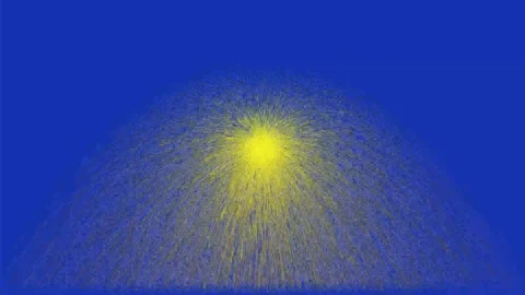 Fountain of fireworks exploding against a white screen background. Stock Footage 299340985