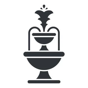 Fountain flat icon. Vector isolated minimal illustration. Stock Illustration