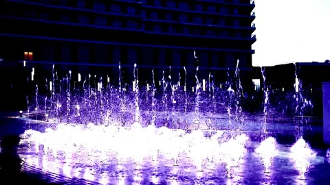 Fountain on the floor Stock Footage 87350920