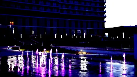 Fountain on the floor Stock Footage 87351058