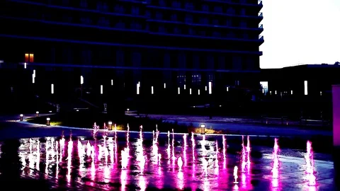 Fountain on the floor Stock Footage 87351064