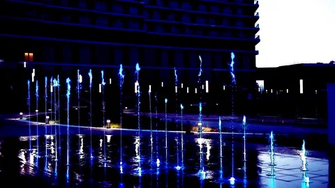 Fountain on the floor Stock Footage 87351070