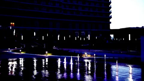 Fountain on the floor Stock Footage 87351150