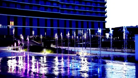 Fountain on the floor Stock Footage 87351160