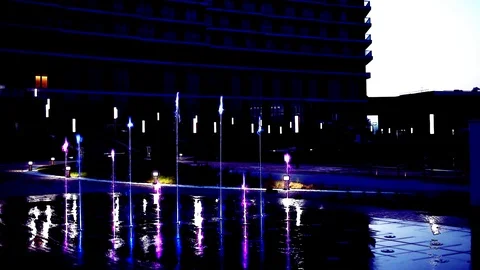 Fountain on the floor Stock Footage 87351172