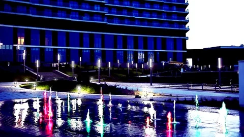 Fountain on the floor Stock Footage 87351174