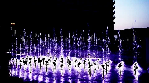Fountain on the floor Stock Footage 87753256