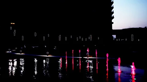 Fountain on the floor Stock Footage 87753275