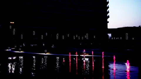 Fountain on the floor Stock Footage 87753279