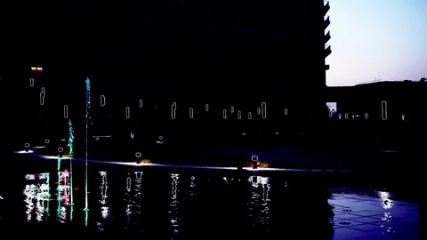 Fountain on the floor Stock Footage 87753282