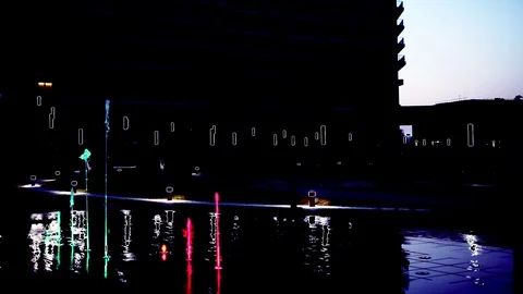 Fountain on the floor Stock Footage 87753291